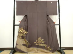 平和屋着物▼豪華色留袖　駒刺繍　枝松文　暈し染め　金彩　正絹　逸品　CABD0989ze