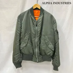 アルファ インダストリー 90s MA-1フライトジャケット USA製 カーキ オレンジ MIL-82790J 615-37901 メンズ L ISItems【USED】【古着】【中古】50152864