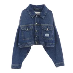 CALVIN KLEIN カルバンクライン J220662-1A4 BOXY CROPPED DENIM Jacket ボクシー クロップド デニム ジャケット インディゴブルー系 XS【極上美品】【中古】