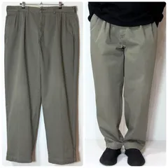 極太 90s Polo Ralph Lauren ポロラルフローレン W38L30 ANDREW PANT アンドリューパンツ ツータック チノパン カーキ オリーブグリーン スラックス ワイドバギー コットン ポロチノ 厚手 メキシコ製 p26013459