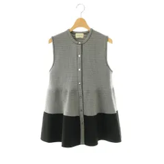 ユナイテッドアローズ UNITED ARROWS バイカラーティアードベスト 金ボタン ブラック ホワイト /DO ■OS