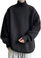 0207 [wechose] セーター メンズ タートルネック 大きい サイズ ゆったり ニットセーター シンプル オシャレ 秋冬服 厚手 1414_617