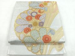 V3393 ○高級 正絹 唐織 六通 袋帯 華文 花文 - メルカリ