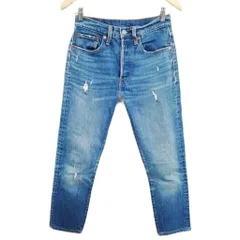 リーバイス Levi's 501S PC9-29502-0012 スキニー デニムパンツ ジーンズ ダメージ リペア加工 W26 L26 インディゴブルー