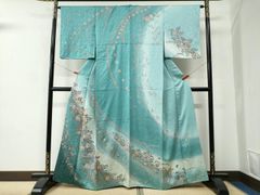 オーガンジー打掛 レース打掛 水色 花柄刺繍 - メルカリ