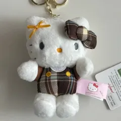 サンリオ ハローキティ ブラウン CHECK ぬいぐるみ キーホルダー