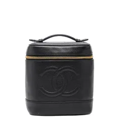 シャネル ココマーク ブラック ゴールド キャビアスキン レディース CHANEL【1-0257062】