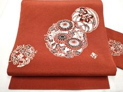 岡重 京友禅 九寸名古屋帯 浜ちりめん 未使用品 正絹 HOT147 - メルカリ