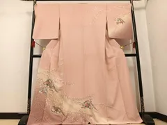 平和屋着物●訪問着　友禅　絞り　片輪車花文　暈し染め　金彩　正絹　逸品　AABF9559ph