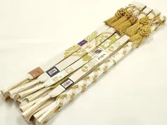 平和屋着物●和装小物　上質な帯締め5本セット　礼装用　高麗組　金糸　亀房付き　正絹　逸品　未使用　AABF9892ay