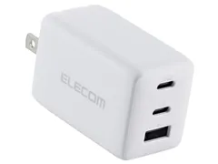 【新品・2営業日で発送】ELECOM エレコム USB充電器／USB PD／67W／C×2／A×1／ホワイト(MPA-AC10367WH)