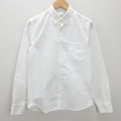 g■ナノユニバース/nano universe 長袖シャツ/コットン【M】白/men's/63【中古】■