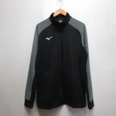 ミズノ MIZUNO 美品 スポーツウェア ウインドブレーカー 2XL 黒 ブラック ジップアップ ブルゾン