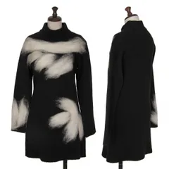 イッセイミヤケISSEY MIYAKEニードルパンチニットチュニック 黒M