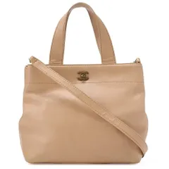 CHANEL シャネル  ココマーク　ターンロック　2way　チェーンショルダーバッグ　ラムスキン　ベージュ（ゴールド金具） レディース 【送料無料】【中古】