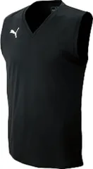 プーマ PUMA サッカー SLインナーシャツ メンズ 男性 ノースリーブ Vネック ワンポイント ロゴ ランニング ジョギング トレーニング ウォーキング ジム 部活 クラブ ウェア  655277 01 プーマ ブラック