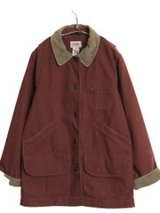 【お得なクーポン配布中!】 エルエルビーン ダック ハンティング ジャケット レディース M カバーオール フィールド ハーフ コート コットン フランネル ライナー付き