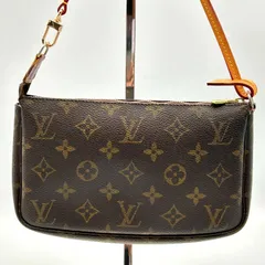 Louis Vuitton ルイヴィトン モノグラム ポシェット アクセソワール アクセサリー ポーチ 人気 社外ストラップ M51980 LV #153