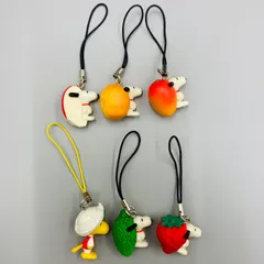 【6種セット】スヌーピー ストラップ 全国のおいしいものアクセサリー イチゴ マンゴー ゴーヤ カットリンゴ ウッドストック インド みかん ? SNOOPY  PEPSI NEXオンパックキャンペーン PEANUTS キーホルダー