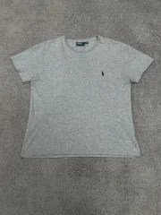 (M) ポロ ラルフローレン ワンポケット 半袖 Tシャツ グレー