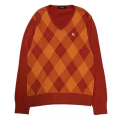 BURBERRY BLACKLABEL argyle V-Neck Knit Pullover