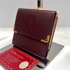 ◇Gカード付き美品◇カルティエ　マストライン　コンパクト折り財布　がま口