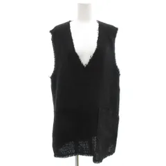 ジャーナルスタンダード JOURNAL STANDARD 22AW ツイードベスト フリンジ 黒 ブラック /AE