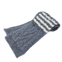 トムブラウン THOM BROWNE マフラー 4バー ポケット ケーブルニット ウール モヘヤ混 灰 グレー MKS073A-00278035 1229のサムネイル