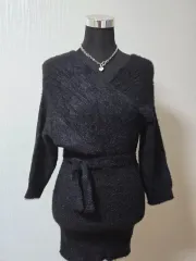 アンゴラ ミニ ONE PIECE ベルト セット ブラック