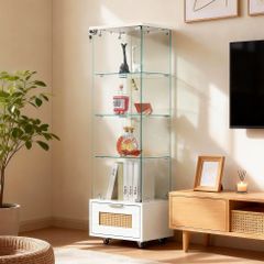 ホワイト パソコンデスクL字120cm2段ラック付デスク木製ミシン台書斎机