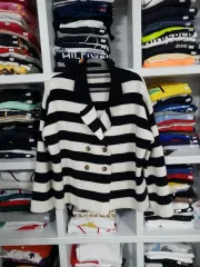 ボーダー柄 カーディガン ジャケット スタイル レディース