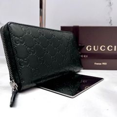 ◇美品◇グッチ GGマーモント長財布 ブラック×ゴールド金具 456117