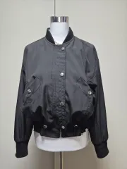 ブラック ブルゾン ジャケット レディース