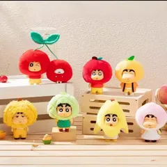 【即納】新品 TOPTOY クレヨンしんちゃん フルーツ 果物 シリーズ 水果小屋 ぬいぐるみ ブラインドボックス シュリンク付き 6体セット