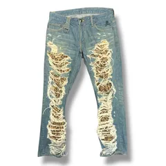 ROEN Damaged Denim Pants ダメージデニムパンツ ジーンズ ロエン 82033017 インディゴ 30 （94660A）のサムネイル