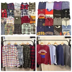 【スウェット+ネルシャツ】2枚セット‼️ おまとめ 古着 セット売り S M ミックス トレーナー チェックシャツ アメカジ カジュアル レディース キッズ 小柄な男性 部屋着 パジャマ レイヤード コーデ セット 大特価