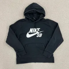 S NIKE ブラック 長袖 WHO フードTシャツ 0128M