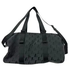 エンポリオアルマーニ EMPORIO ARMANI ボストンバッグ トラベルバッグ 大容量 総柄 ロゴ ファスナー開閉 ブラック 黒