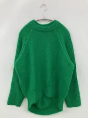 LE CERCLE par rope ニット/セーター F グリーン ウール・ニット ニット ナイロン プラスチック 無地 ミドル丈 長袖 クルーネック(丸首)