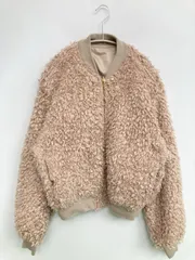 earth music&ecology ブルゾン F ベージュ ボア 無地 ショート丈 フードなし ジップアップ