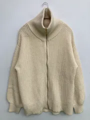GLOBAL WORK ニット/セーター F アイボリー 無地 タートルネック/ハイネック 長袖 ミドル丈
