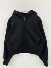 無印良品 パーカー M ブラック コットン 無地 ジップアップ 長袖