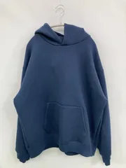 TIGORA パーカー L ネイビー ストレッチ 無地 バックプリント プルオーバー 長袖