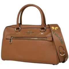 コーチ COACH ロゴ ハンドバッグ 2WAY ショルダーバッグ ミニボストン ハンドバッグ レザー ブラウン C8496 レディース 【中古】