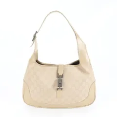 極美品 グッチ GG キャンバス ジャッキー 001 3306 レザー ショルダー ワンショルダー バッグ 肩掛け ベージュ レディース CER DB13-2【中古】