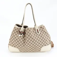 極美品 グッチ GGキャンバス プリンシー 161719 レザー トート バッグ 肩掛け ショルダー ハンド A4 レディース EUM DD29-1【中古】