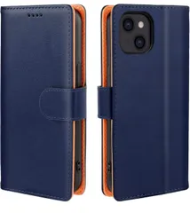 ★【J.DL直営店】 iPhone 13 ケース手帳型 13 スマホケース 携帯カバー レザー 耐衝撃 耐摩擦 全面保護 マグネット式 カード収納 スタンド機能 手触りが良い 人気 上質 6.1インチ対応（ブルー）