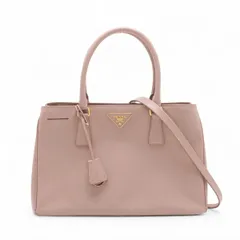 美品 プラダ ギャランティ付 サフィアーノ レザー ガレリア BN1874 2WAY ショルダーバッグ 斜め掛け ハンド レディース MMM DK51-4【中古】