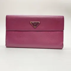3331 PRADA プラダ 長財布 レザー パープル サフィアーノレザー トライアングルロゴ 三角