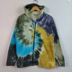 TITICACA チチカカ フルジップパーカー タイダイ マルチカラー FREEサイズ レディース 古着 ストリート アメカジ レトロのサムネイル